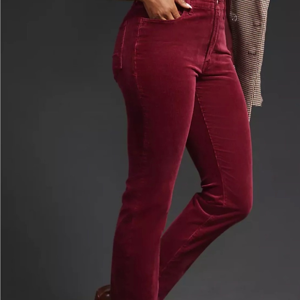 Universal Threads Women's Burgundy Corduroy Pants - Picture 1 of 7